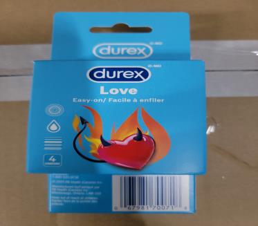 Durex Love Lubricated Condoms, 4 pack