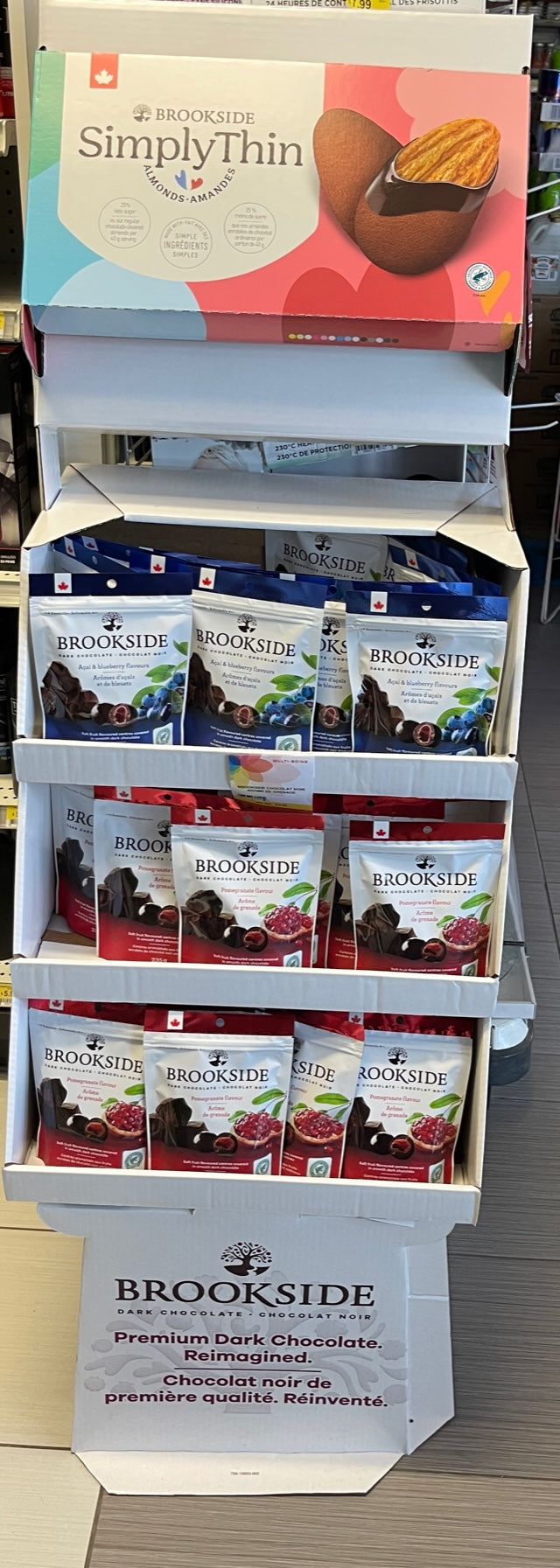 BROOKSIDE CHOC DISPLAY 72CT/235g ACAI & BLUEBERRY- BBMA - 30 OCT 2022POMEGRANATE - BBMA - 30 SEP 2022