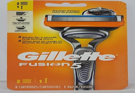 GILLETTE FUSION 5 2 CARTOUCHES - 2 CRTS 1 RASOIR