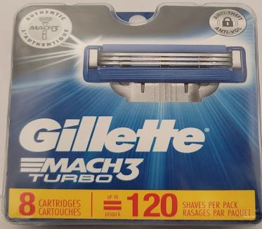 GILLETTE MACH3 TURBO - 8 CARTRIDGES