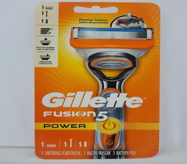 GILLETTE FASION 5 POWER ONE RAZOR - 1CRTS 1RAZOR 1BATTIRY