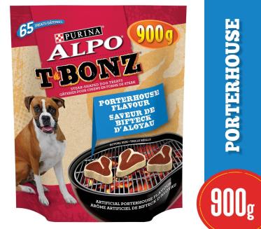 PURINA ALPO (T BONZ) PORTERHOUSE FLAVOUR - 900G/65 TREATS