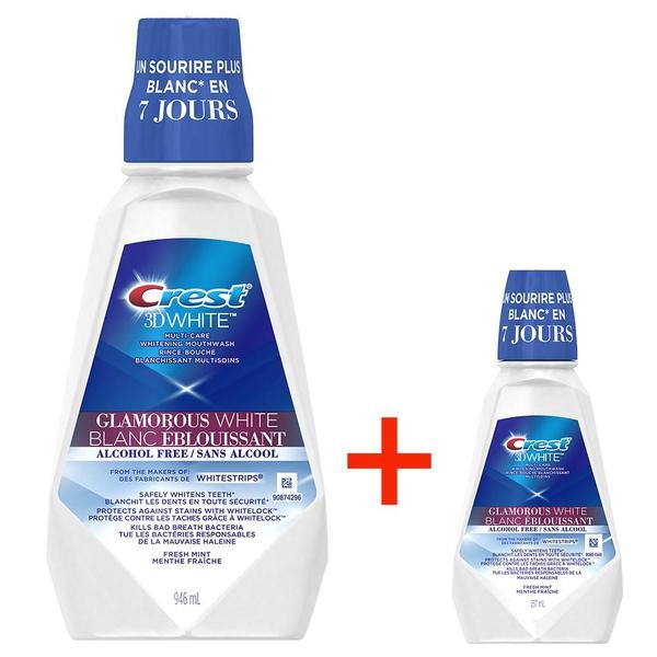 CREST 3D WHITE - 946ML + 237ML M/W GLAMOROUS WHITE