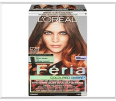 L'OREAL PARIS FÉRIA C74OMBRÉ. COPPER/CUIVRÉ HAIR COLOR