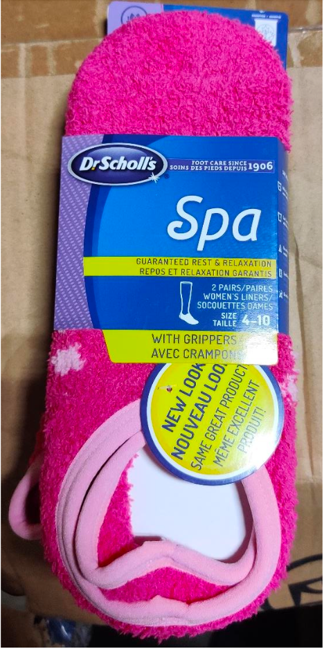 RENFRO SOCKS DR SCHOLL'S SPA GUARANTEED REST&RELAXTION - 4-10 PINK