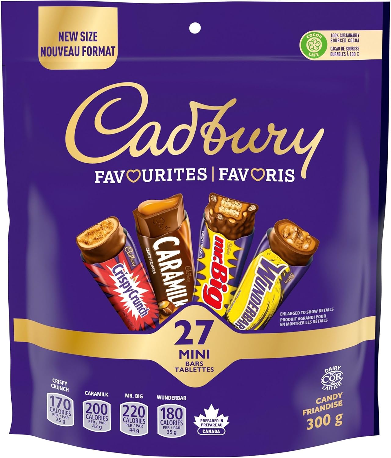 Cadbury Favourites - 27 mini barres de chocolats favoris de cadbury 300g