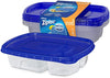 ZIPLOC 2 DIVIDED RECTANGLE CONTAINERS PLUS LIDS
