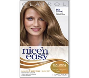 CLAIROL NICE'N'EASY 8CBNATURAL MEDIUM CHAMPAGNE BLONDE HAIR COLOR