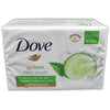 DOVE BEAUTY BAR SOAP - 4CT X 100G FRESH TOUCH WITH CUCUMBER & GREEN TEA SCENT