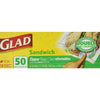 Glad Sandwich Zipper Bags 16.8cm x 14.9cm 50ct